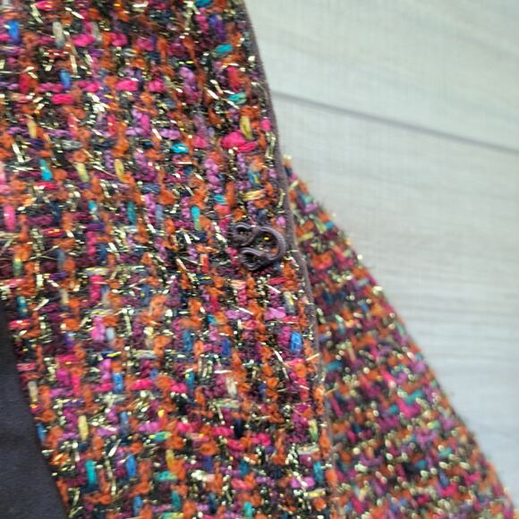 Chico's Rainbow Shine Vikey Wool Blend Multicolor Blazer Jacket Women Sz 2 / L - Picture 14 of 16